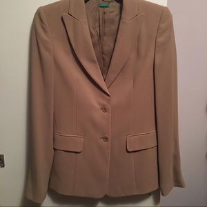 Taupe Womens Button Up Blazer